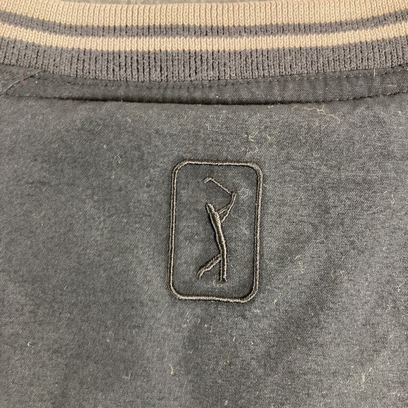 PGA Tour Windbreaker Jacket Adult Large Black Golf Pullover Zip Off Long Sleeves - Picture 15 of 16